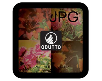 Papel digital para scrapbook Flores perennes