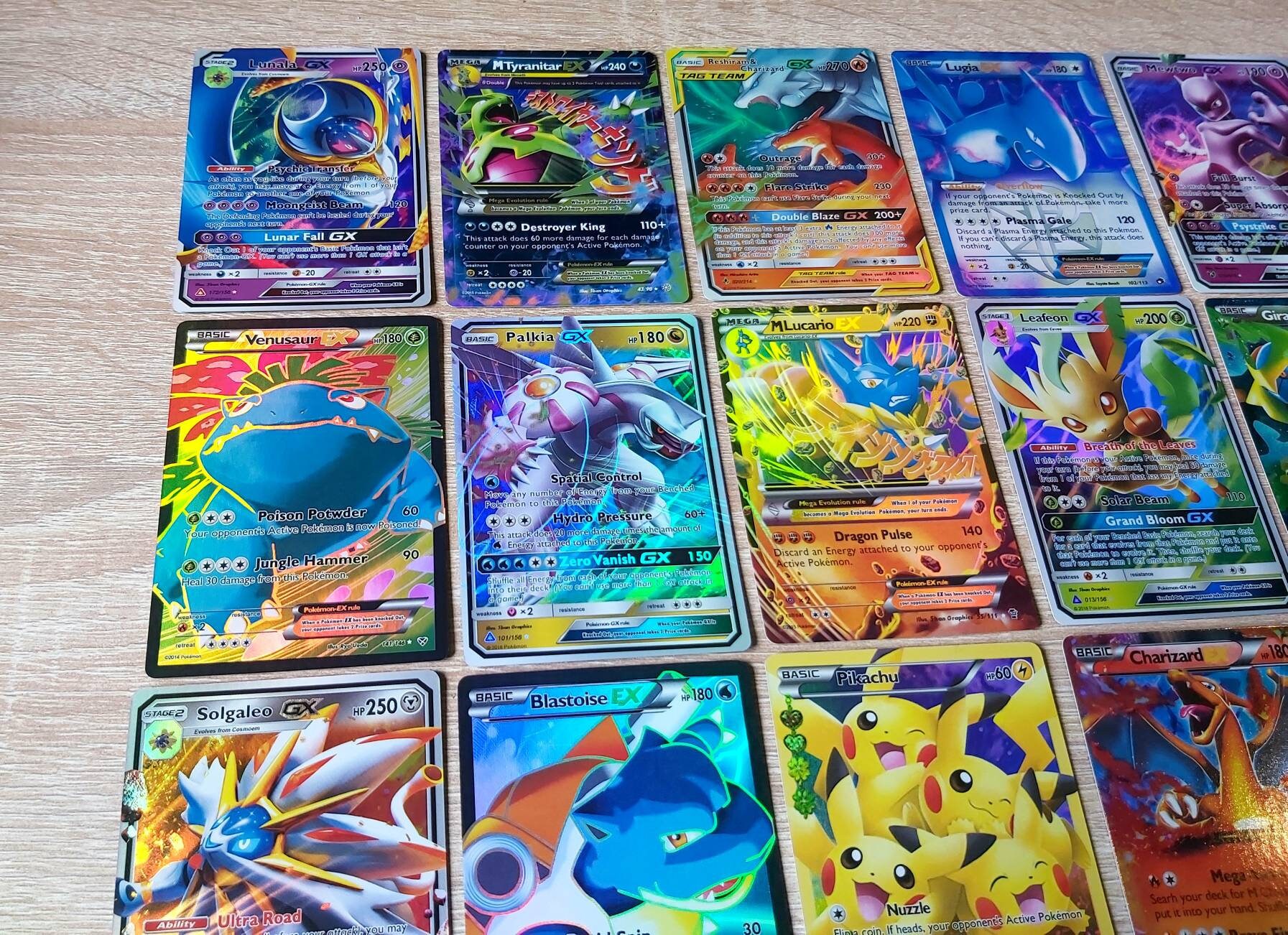 50 Shiny Pokemon Card Ex Mega Gx English Pikachu Nuzzle Etsy