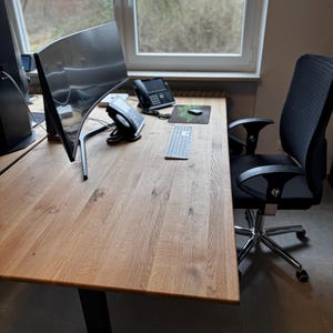 Desk top, oiled oak wild oak, also usable as dining table or coffee table, various sizes