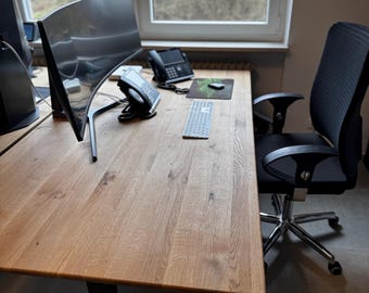 Schreibtischplatte, Eiche-Wildeiche geölt, auch als Esstisch oder Couchtisch nutzbar, verschieden Größen