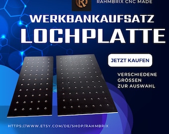 Lochrasterplatte, Werkbankaufsatz, Lochplatte, Multifunktionstisch, Aufspanntisch, Universaltisch, Multiplex