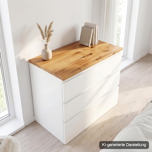 Deckplatte Wildeiche Massiv für IKEA Kallax, Besta, Malm, Hemnes, Kullen, Trones · geölt oder unbehandelt · Made in Germany