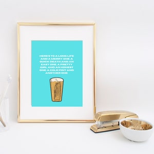 Here&#39;s to a Long Life and a Merry One...| Positive Self-Care Affirmation Irish Phrase