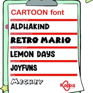 The Ultimative 5 Schriftarten - Cartoon Schriftart - Schriftpaket ttf svg Herzschriftart, Cricut, Canva-Schriftart, Schreibschrift, digitale Schriftarten, Procreate-Schriftarten,