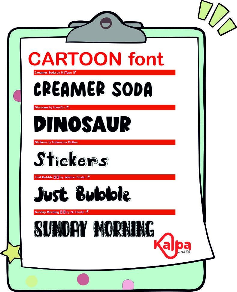 The Ultimate 5 Fonts -cartoon Font - Font Bundle Ttf Svg Heart Font ...