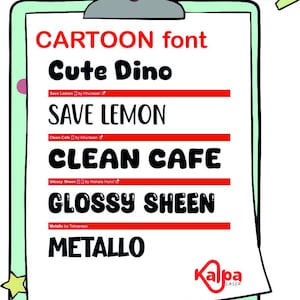 The Ultimate 5 Fonts -Cartoon Font - Font Bundle ttf svg Heart font, Cricut, Canva Font, Script Font, Digital Fonts, Procreate Fonts,