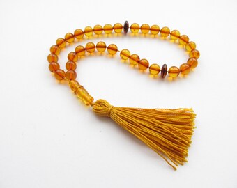 Islamitische 33 Baltische barnsteen gebedskralen Tasbih, Misbaha