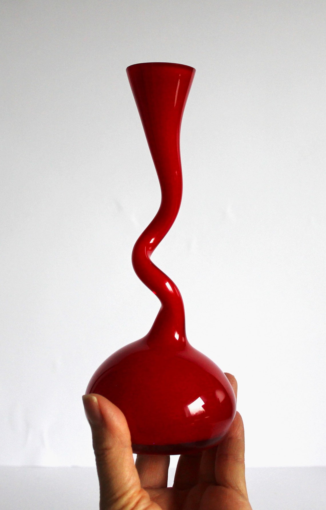 Normann Copenhagen Red Glass Swing Vases Vintage Red Glass Etsy