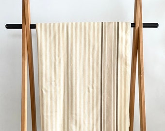 Scandinavian Retro Woven Tablecloth, Vintage Kitchen Linens, Striped Rectangular Tablecloth, Dinner in Denmark, Spring Party Ware, Gift Idea