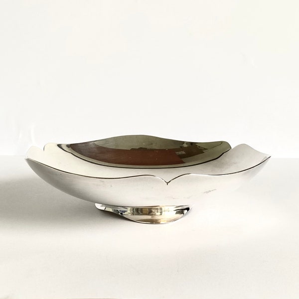 Carl Christiansen Silver Plated Bowl, Danish Vintage Dinnerware, Scandinavian Design, Mid Century Modern, Candy Dish, Minimalist Decor, Gift