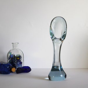 Mid Century Modern, Holmegaard Vase, Blue Glass Vase, Vintage Home Decor, Unique Gifts, Made in Denmark, 60s Decor