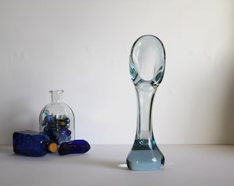Mid Century Modern, Holmegaard Vase, Blue Glass Vase, Vintage Home Decor, Unique Gifts, Made in Denmark, 60s Decor