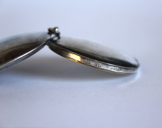 Sterling Silver Compact Pendant German Design Mir… - image 7