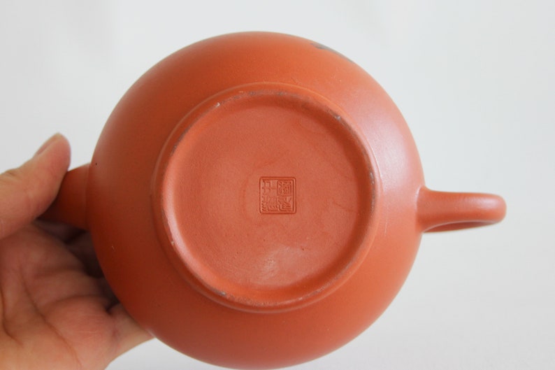 Yixing Chinese Clay Teapot, Small Vintage Pottery Teapot, Fall Cozy Home Decor, Gifts for Tea Lovers, Tea Gift Ideas, Chinese Teaware, Retro image 6