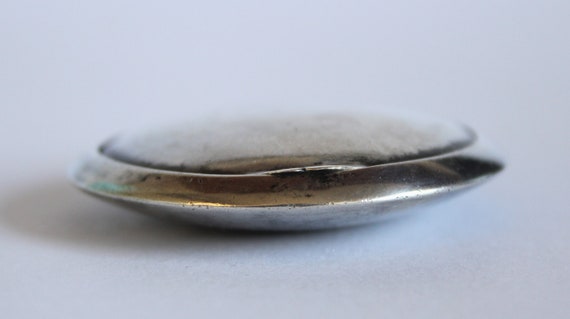 Sterling Silver Compact Pendant German Design Mir… - image 9