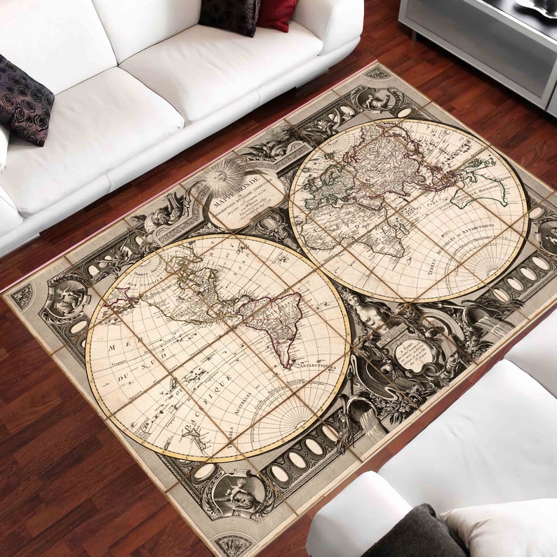 Historical Map Map Decor Map Rug World Map Rug Educational Etsy