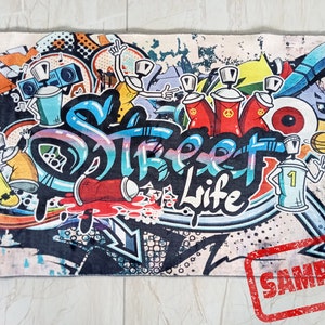 Graffiti,graffiti Rug, Unique Rug,living Room,colorful Rugs,abstract ...