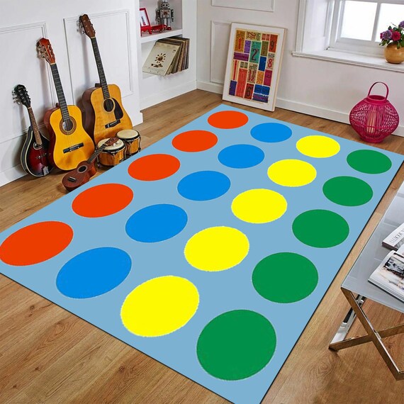 scherp radioactiviteit Leer Twister Rug Family Game Rug Twister Game Rug Kids Rug Fun - Etsy België