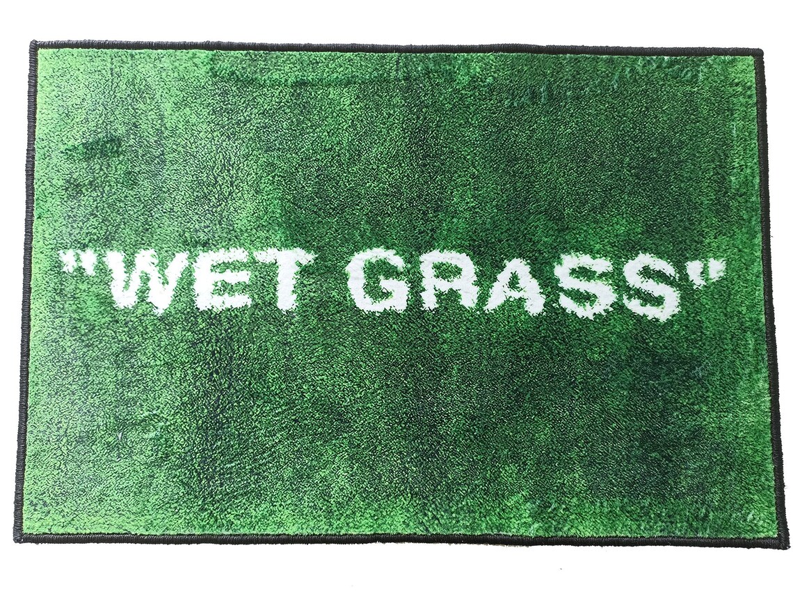 Wet Grass Rugwet Grass Wetgrass Rug Green Rug Popular Etsy