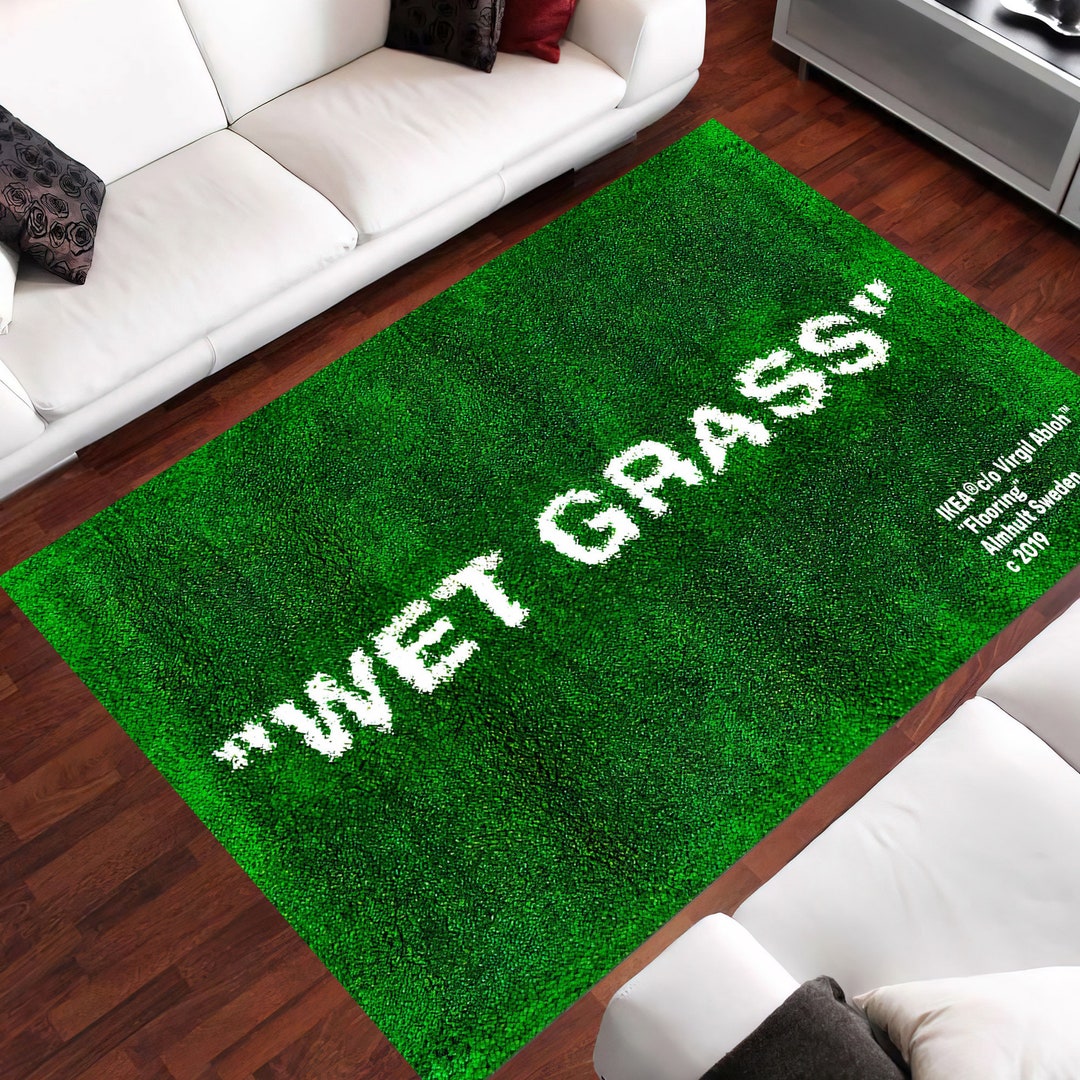 Wet Grass Rugwet Grass Wet-grass Rug Green Rug Popular - Etsy