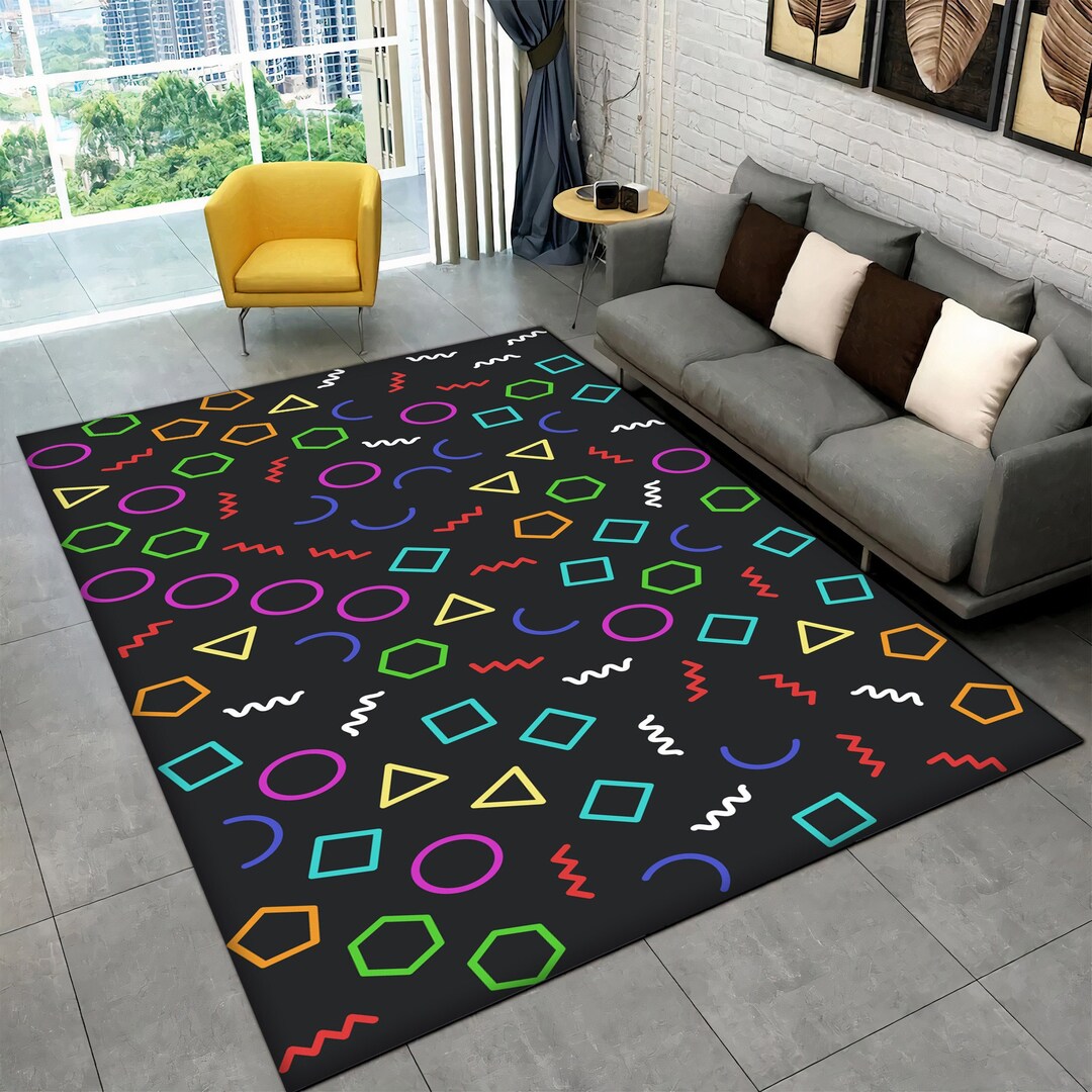 Arcade Rug Arcade Room Decor 80s Arcade Rug Retro Etsy