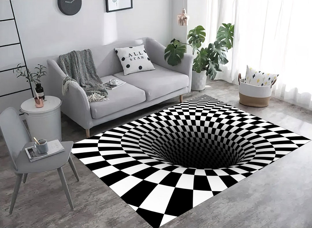 Vortex Rug , 3D Vortex Illusion, Vortex Illusion Rug, 3D Rug, for