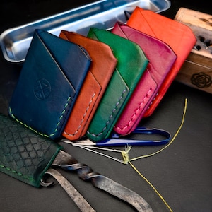 EDC, billetera minimalista para tarjetas, tarjetero, tarjetero de visita, billetera de cuero para hombre, regalo para él, regalo para el padrino de boda, regalo para el día del padre, billetera delgada