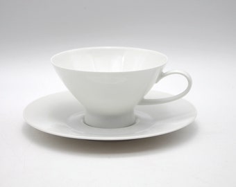Teacup with saucer Rosenthal Form 2000 white