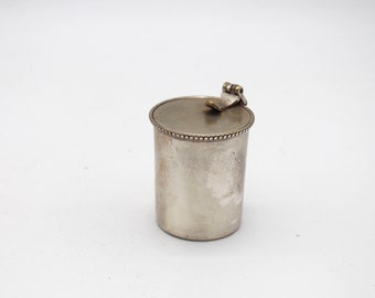 small, beautiful silver-plated box with lid from Bloomingville