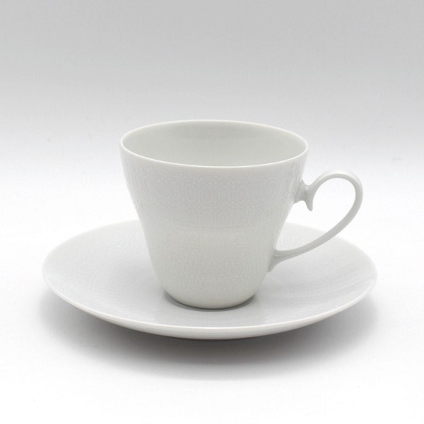 Rosenthal Romanze in weiß Kaffeetasse Untertasse