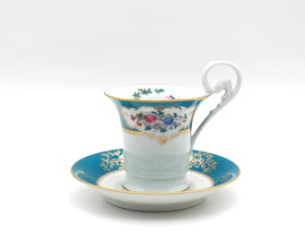 Duplessis by Royal Limoges Tasse mit Untertasse Mokkatasse Sammeltasse