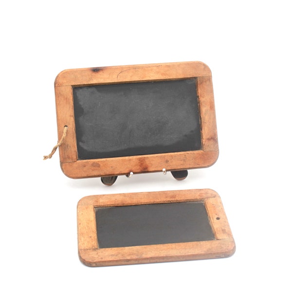 2 antique slate tablets