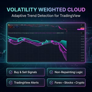 Volatility Weighted Cloud Trading System | TradingView Indicator | Buy Sell Signals | Non Repainting | Forex Crypto Stocks