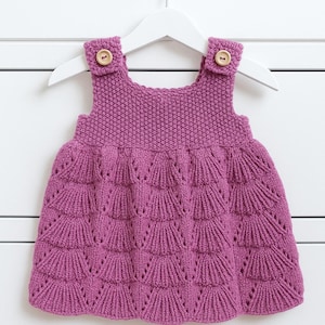 Knitting pattern PDF baby dress, DIY Handmade Dress Tutorial,  Beginner to Intermediate Guide, Baby Knitting pattern / PDF pattern 0-2 years