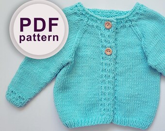 Knitting Pattern Jacket / Baby Cardigan / Knitted Jacket / Baby Knitting pattern / PDF pattern