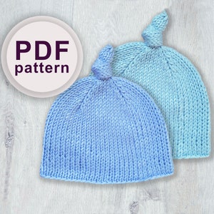 Knitting pattern baby bonnet, knitting pattern for baby, pdf knit pattern,  baby cap, Knitting pattern baby bonnet
