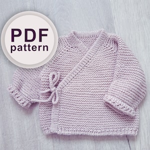 Knitting Pattern Baby Jacket PDF – Easy Knit Cardigan for Girls and Toddlers (0–4Y) – Baby Sweater Pattern – Instant Download