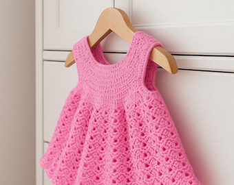 Crochet Baby Dress Pattern PDF, Baby Girl Dress Tutorial, Infant Dress Pattern, Sizes 0-5 Years, Easy Summer Baby Clothes, Toddler Outfit