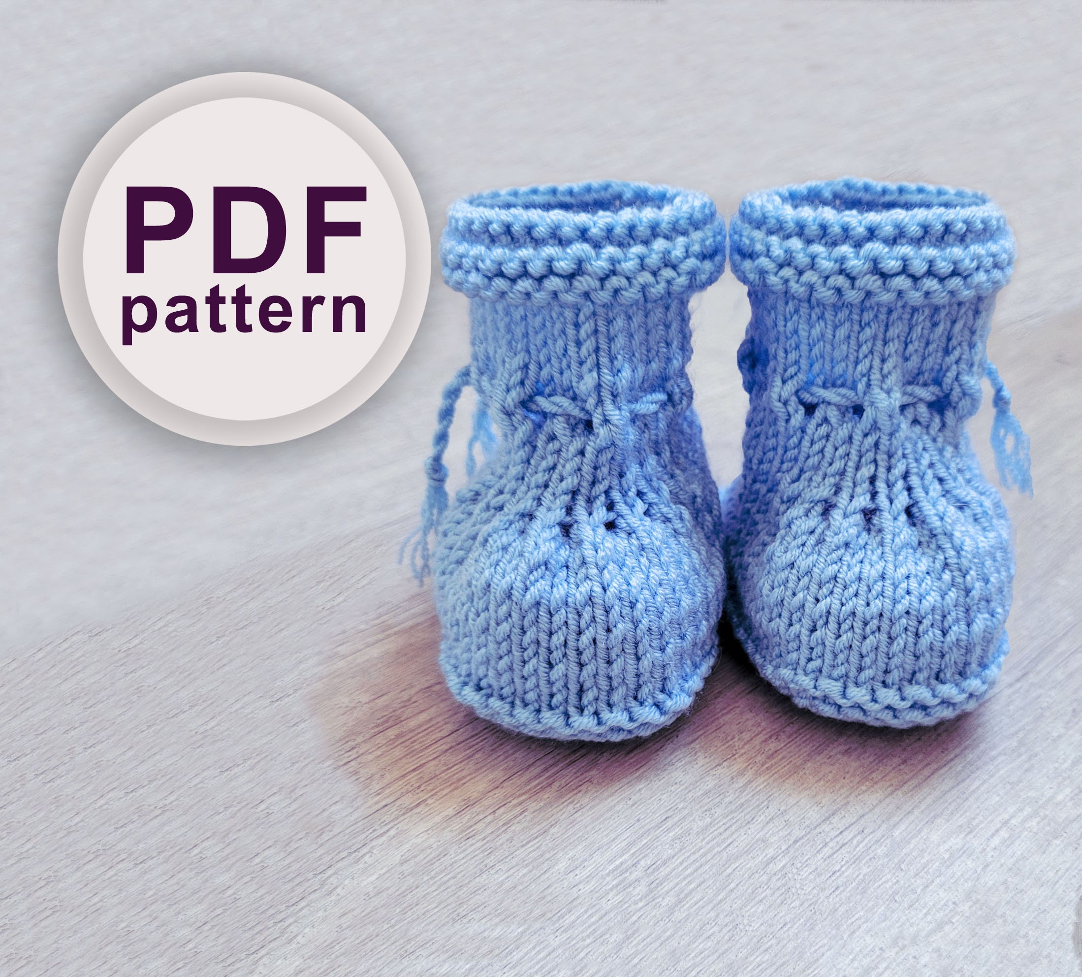 Knitting Pattern PDF Baby Booties, knitting pattern for baby, pdf knit pattern,  Easy Bootie Pattern, Knitting Patterns Babies 0-18 months