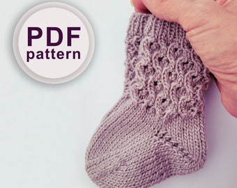 Baby Socks Knitting Pattern PDF – Soft Knit Socks for Newborns and Toddlers – Easy Pattern for Beginners – Instant Download, 0-3 years
