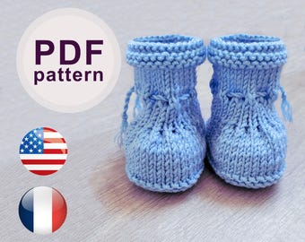 Knitting Pattern PDF Baby Booties, knitting pattern for baby, pdf knit pattern,  Easy Bootie Pattern, Knitting Patterns Babies 0-18 months