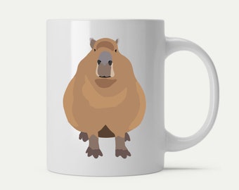 Capybara Mug / Funny Animal Mug / Capybara Gift / Glossy Mug / Simple Mug / Coffee Mug / Tea Mug / 11oz Mug