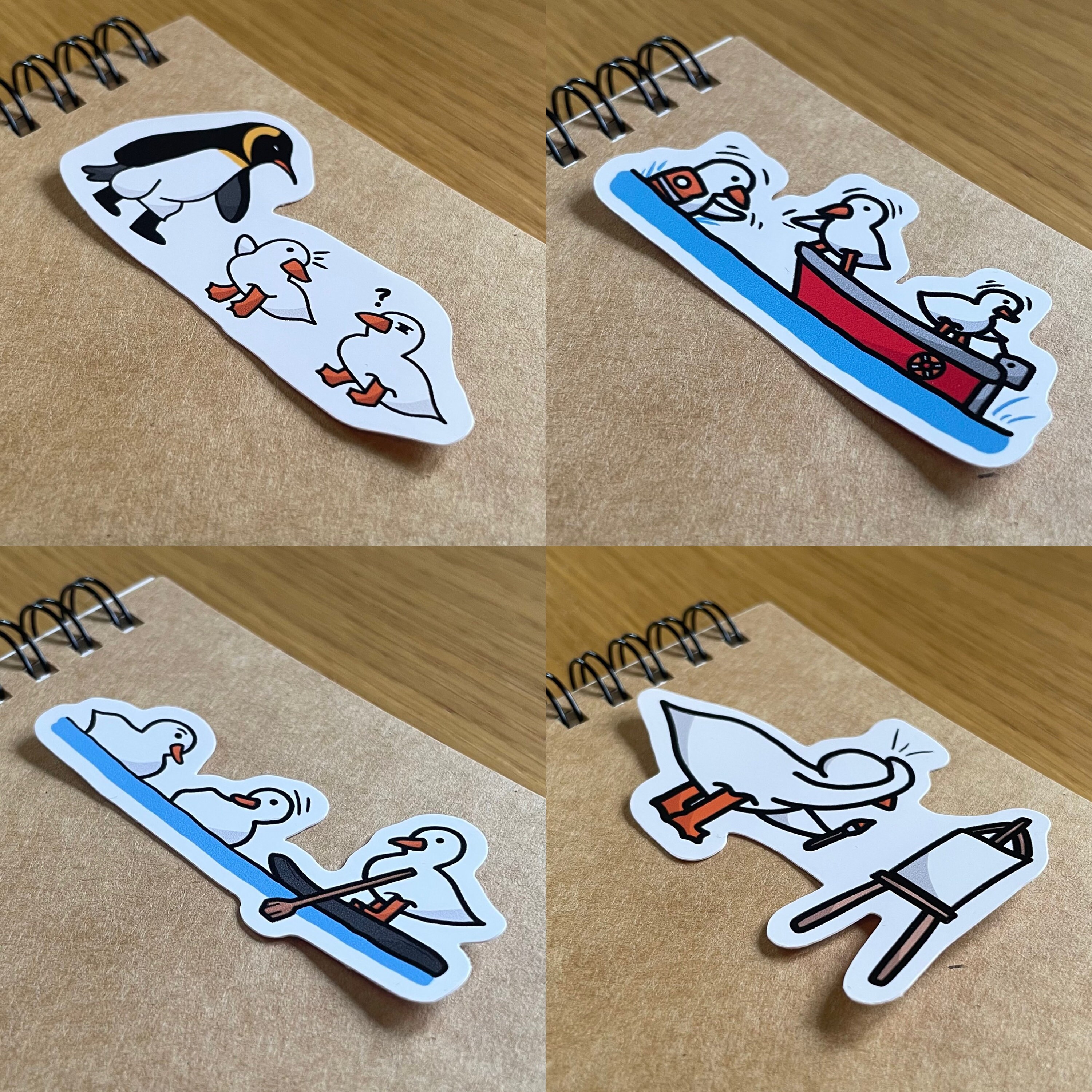 Funny Ducks Stickers Set, Mallard Duck, Vinyl Stickers, Cute Stickers ...