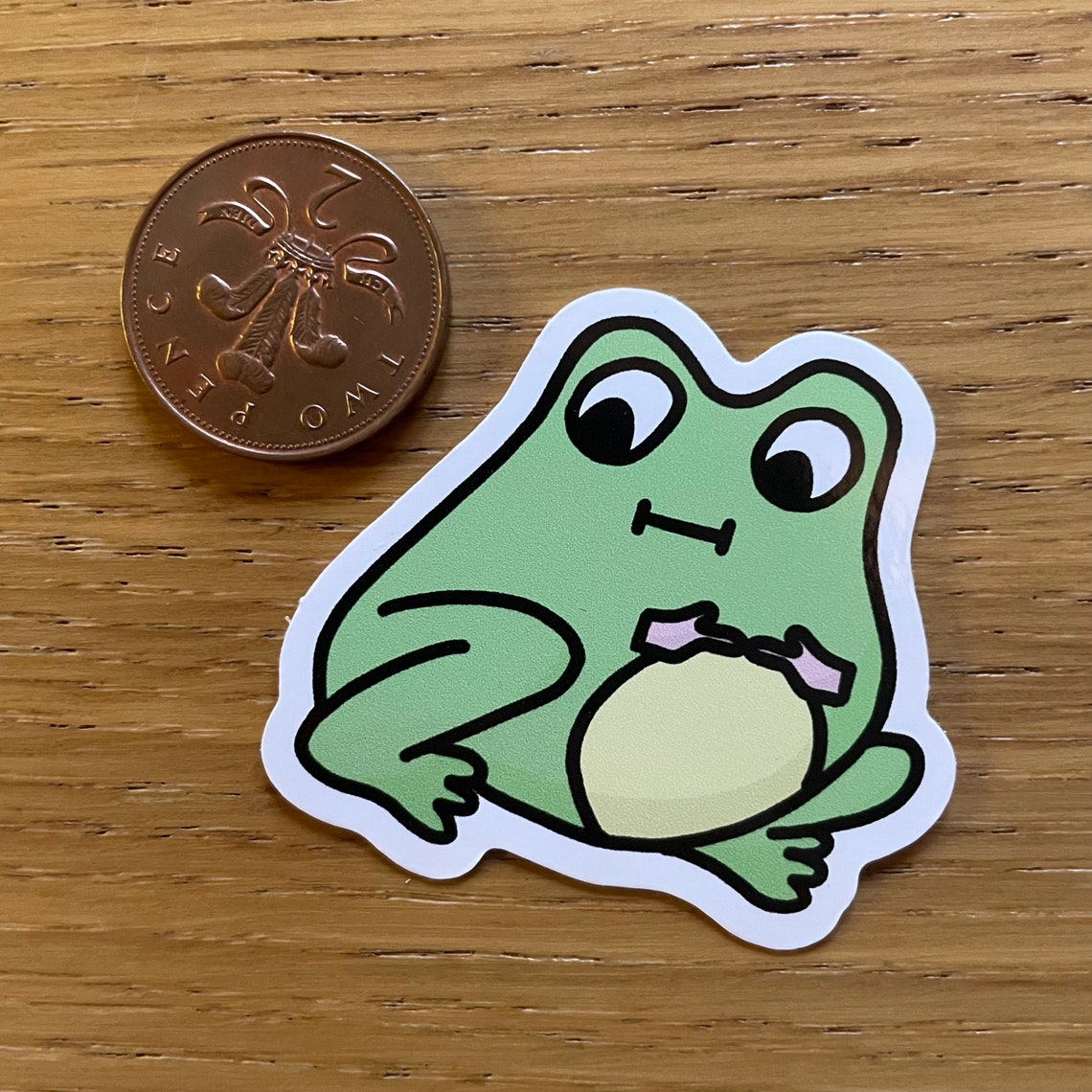 Awkward Frog Sticker Cute Stickers Furry Sticker Vinyl - Etsy