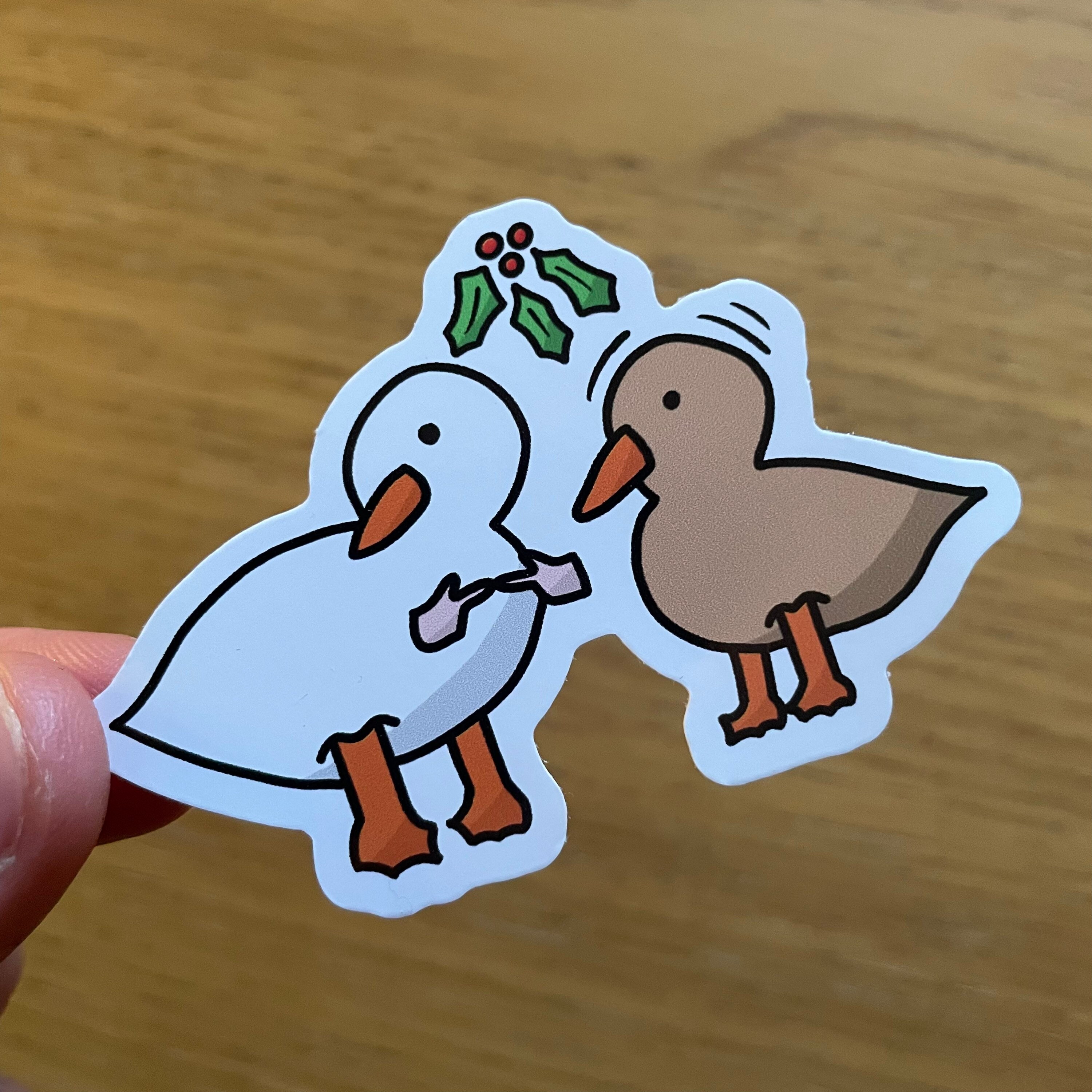 Christmas Ducks Sticker Set, Vinyl Stickers, Cute Stickers, Laptop ...