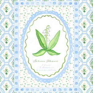 Wielki tysiącletni botaniczny jasnoniebieski biały i zielony kwiaty akwarela DIY clipart przedszkole grafika ślubna clipart cyfrowy