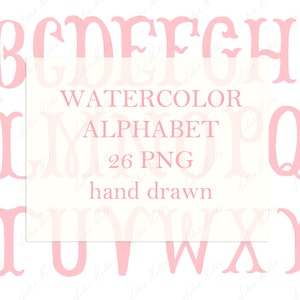 Hochzeit Monogramm PNG Vintage Kalligraphie Buchstaben für Crest DIY Blush Rosa Digitales Aquarell Clipart