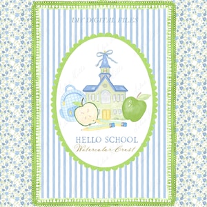 Clipart digital DIY de la época del milenio para maestros y escuelas. Plantillas de tarjetas con marcos de papel digitales.