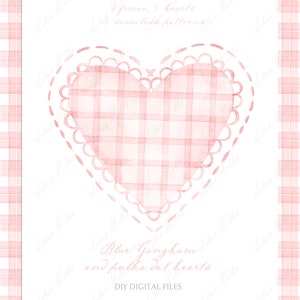 Roze pastel en polka dot harten Valentijnsdag Vintage DIY digitale clipart. Digitaal papier aquarellijst babyshower