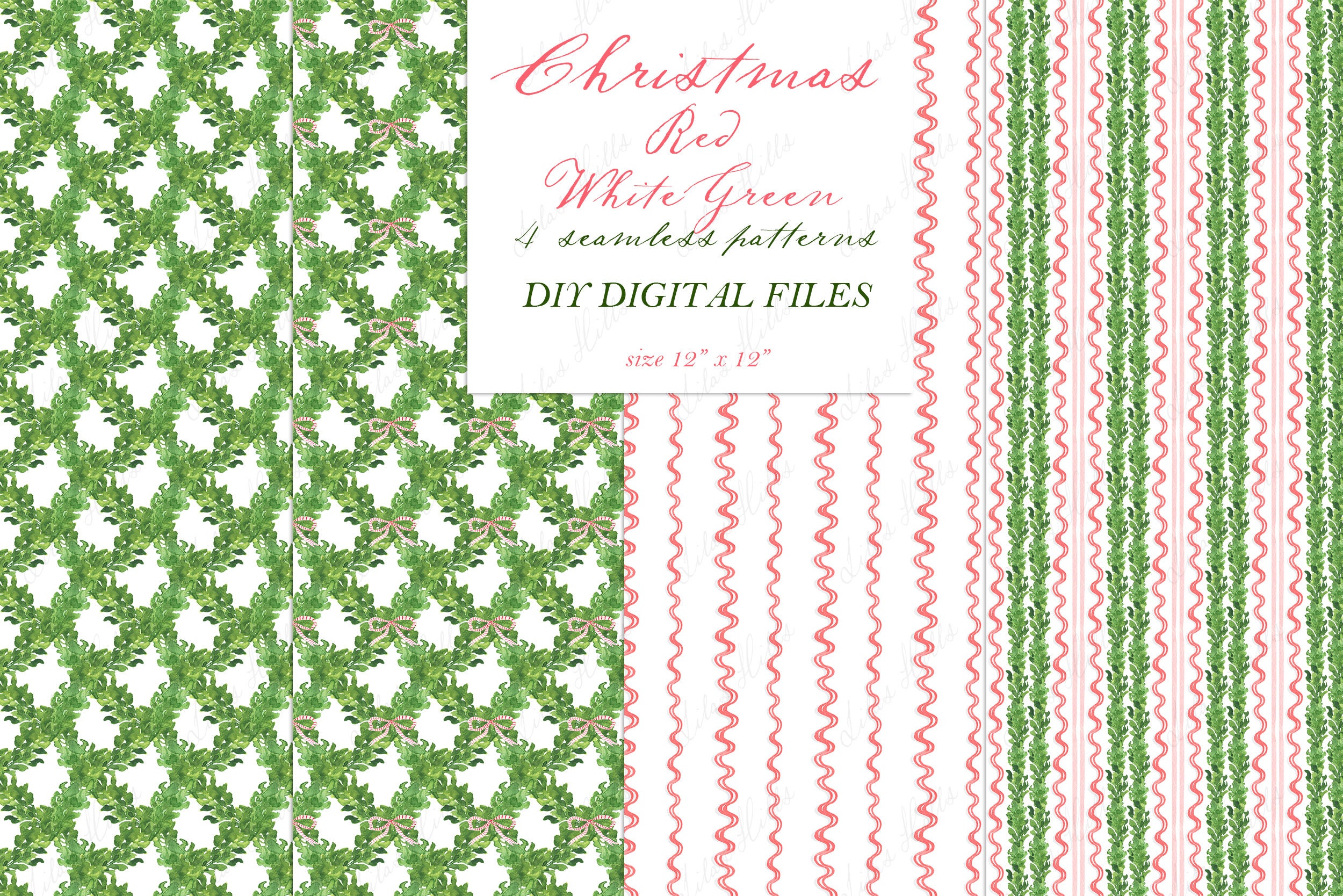Christmas Red White Bow . DIY Digital Clipart. Digital Paper - Etsy